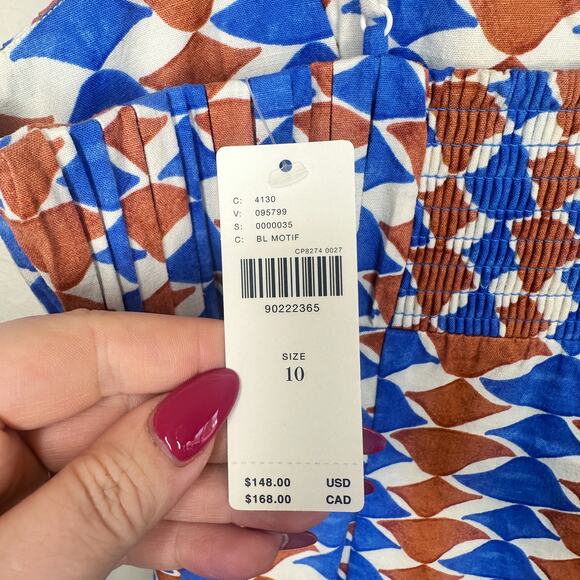 Anthropologie Maeve The Ophelia Sleeveless Linen Slim Micro Mini Dress 10 NWT - Picture 15 of 16